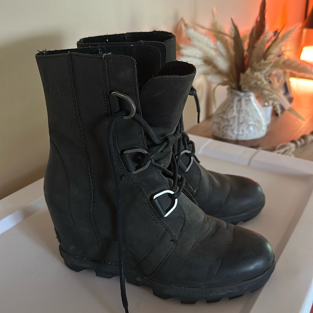 Black Sorel Wedge Boots